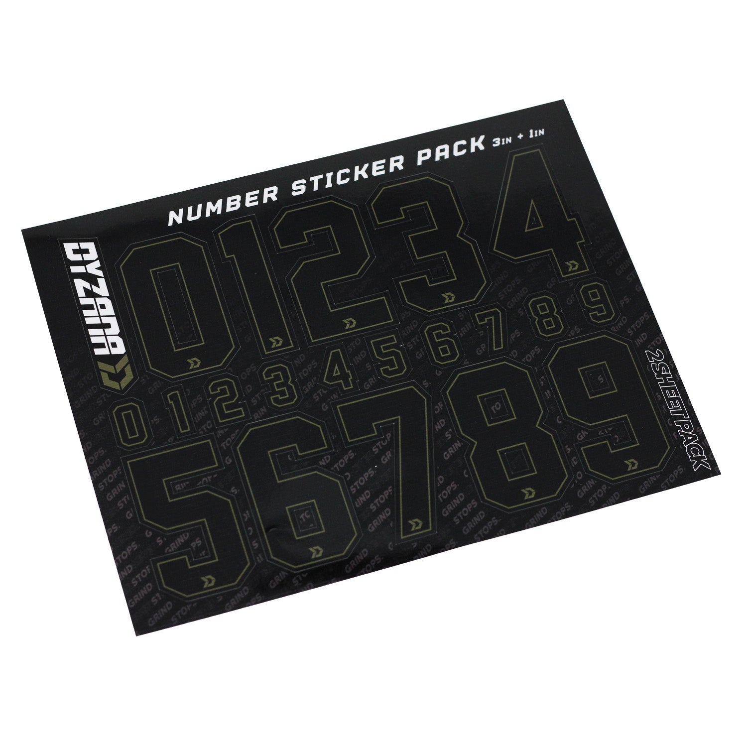 Number Sticker Pack - Olive