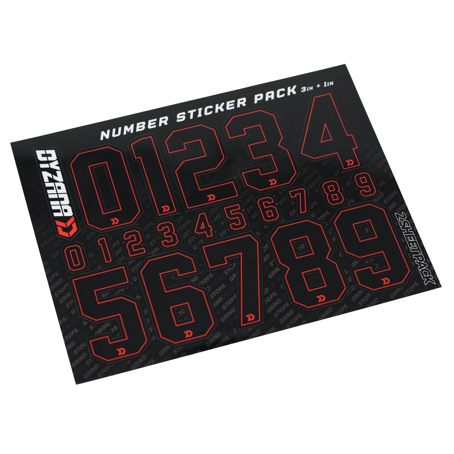 Number Sticker Pack - Red