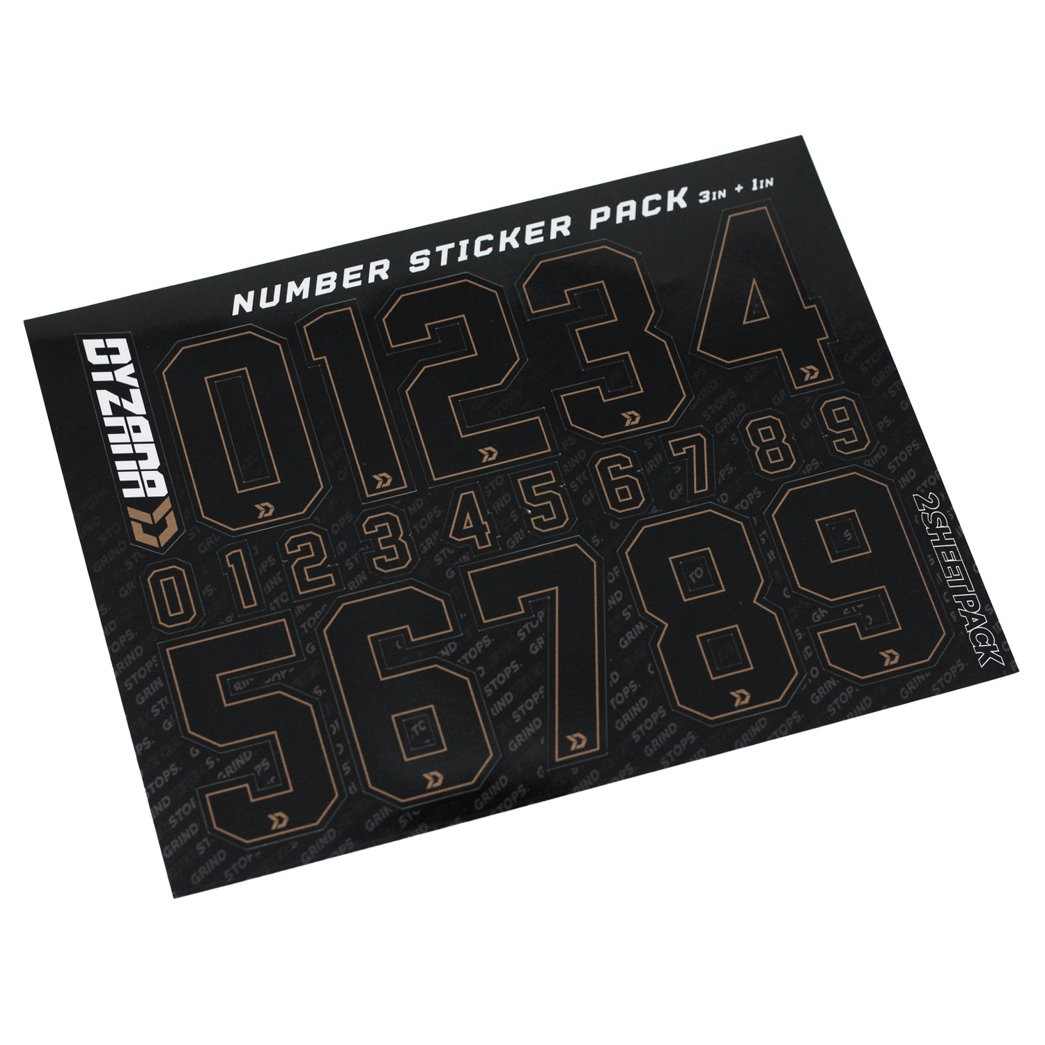 Number Sticker Pack - Brown