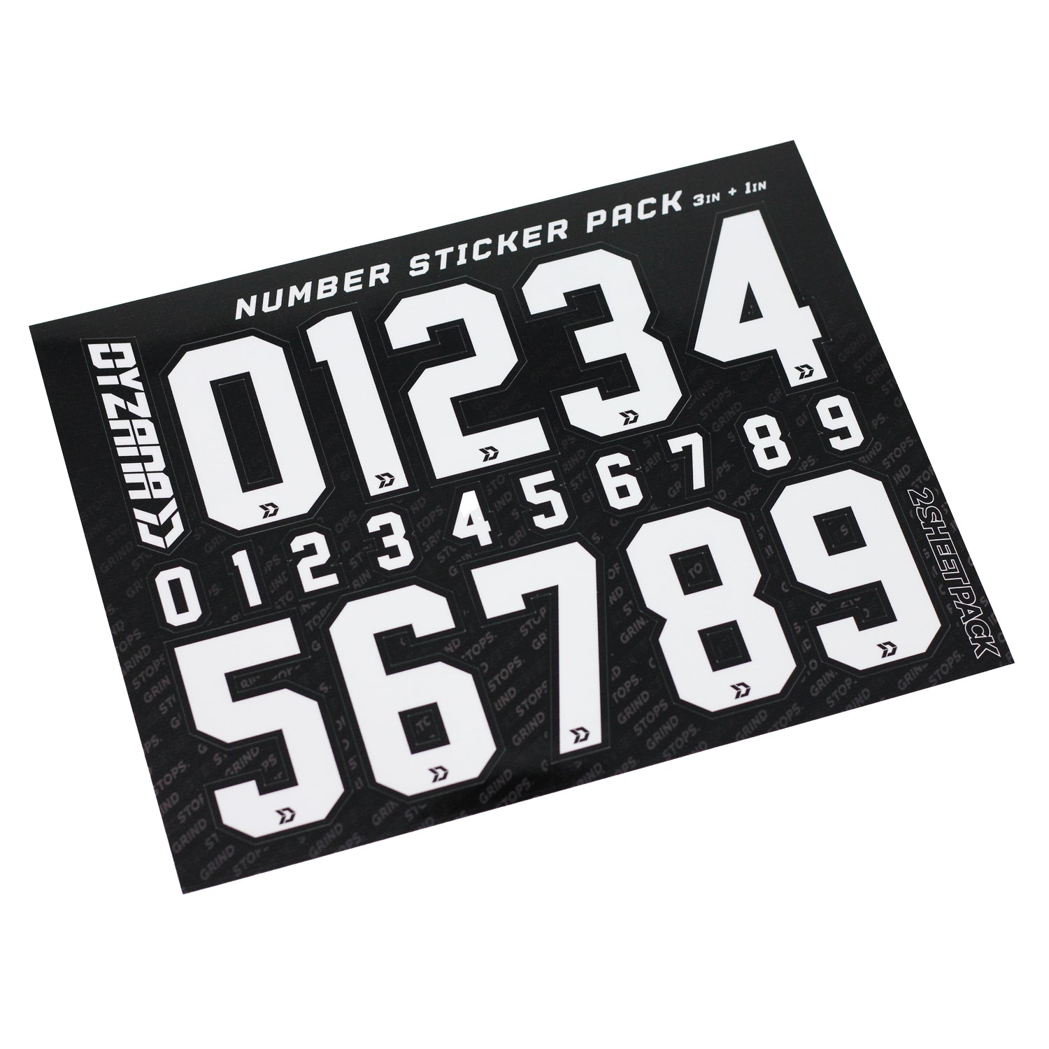 Number Sticker Pack - White