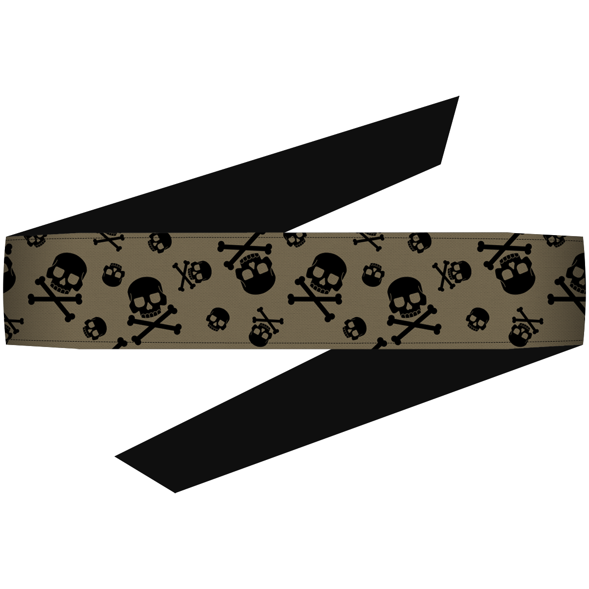 Crossbones Tan Headband