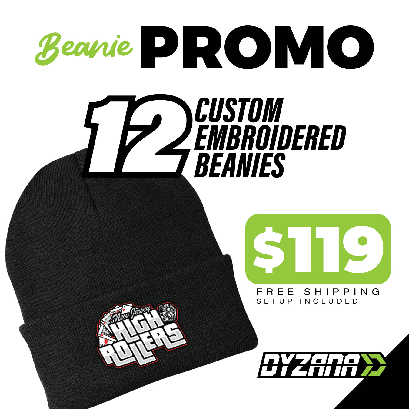Beanie Promo - 12 Custom Beanies
