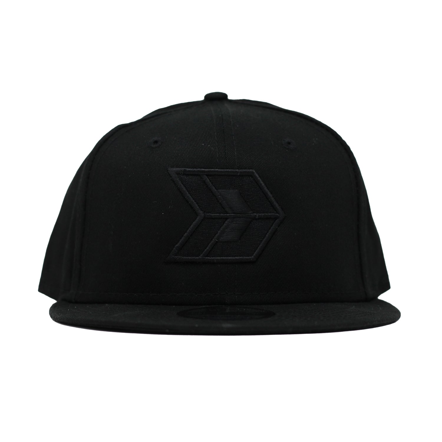 6 Panel Snapback Hat - Brand Black