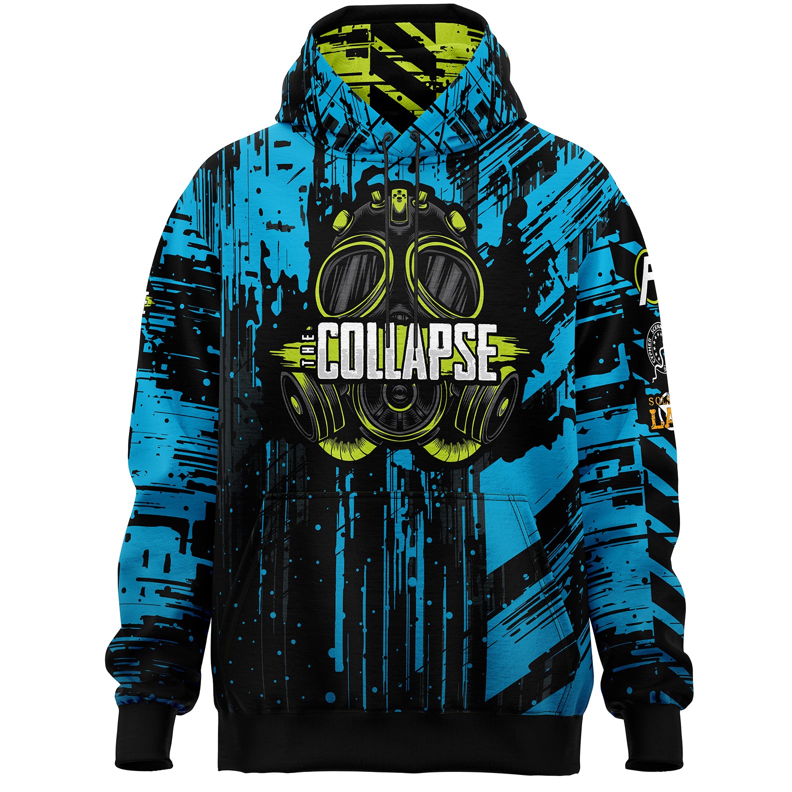 Collapse Fragmented Blue Hoodie
