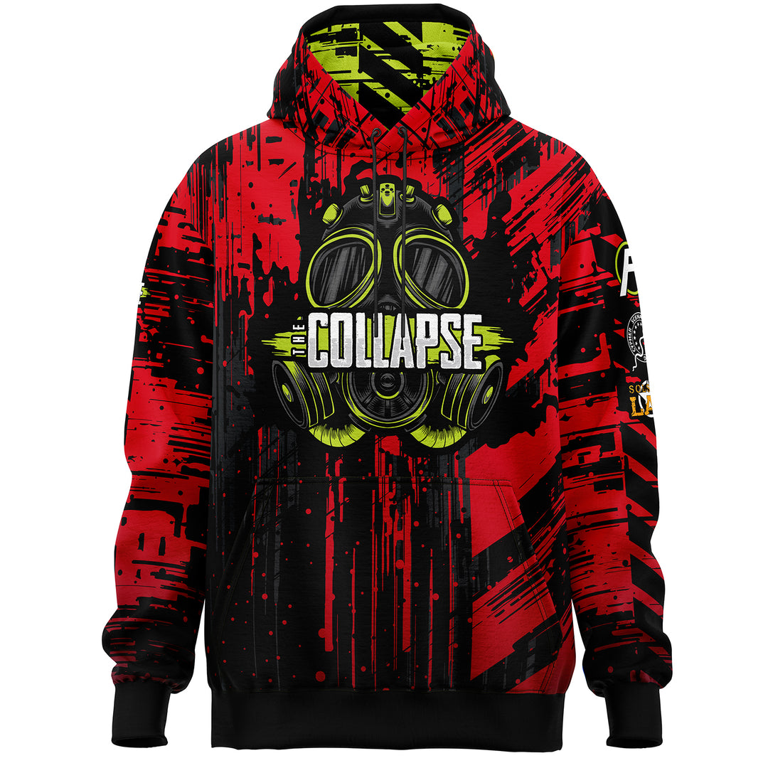 Collapse Fragmented Red Hoodie