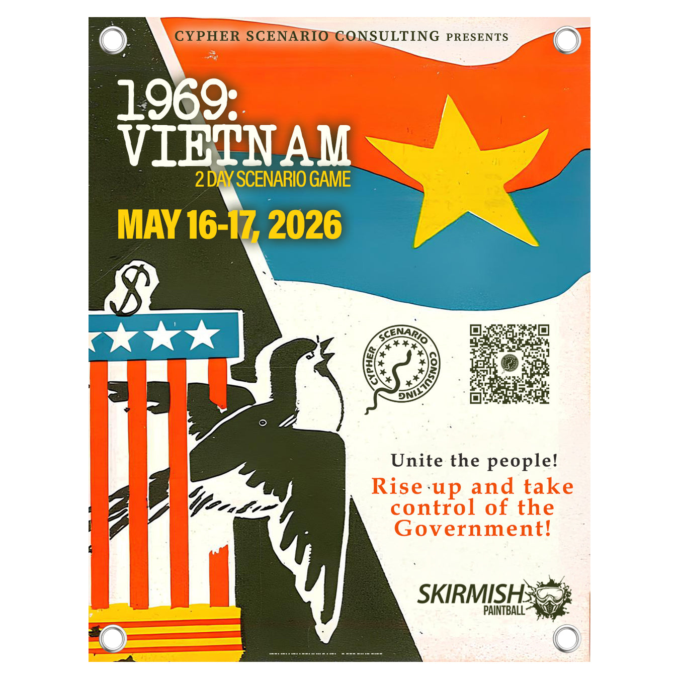 1969 Mini Canvas Banner - Rise Up - 13x17