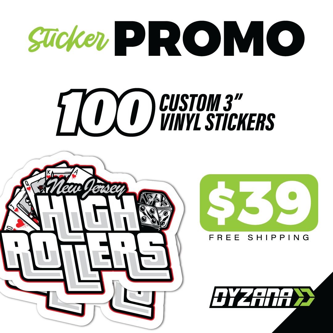 Sticker Promo - 100 3" Custom Stickers – Dyzana Sports