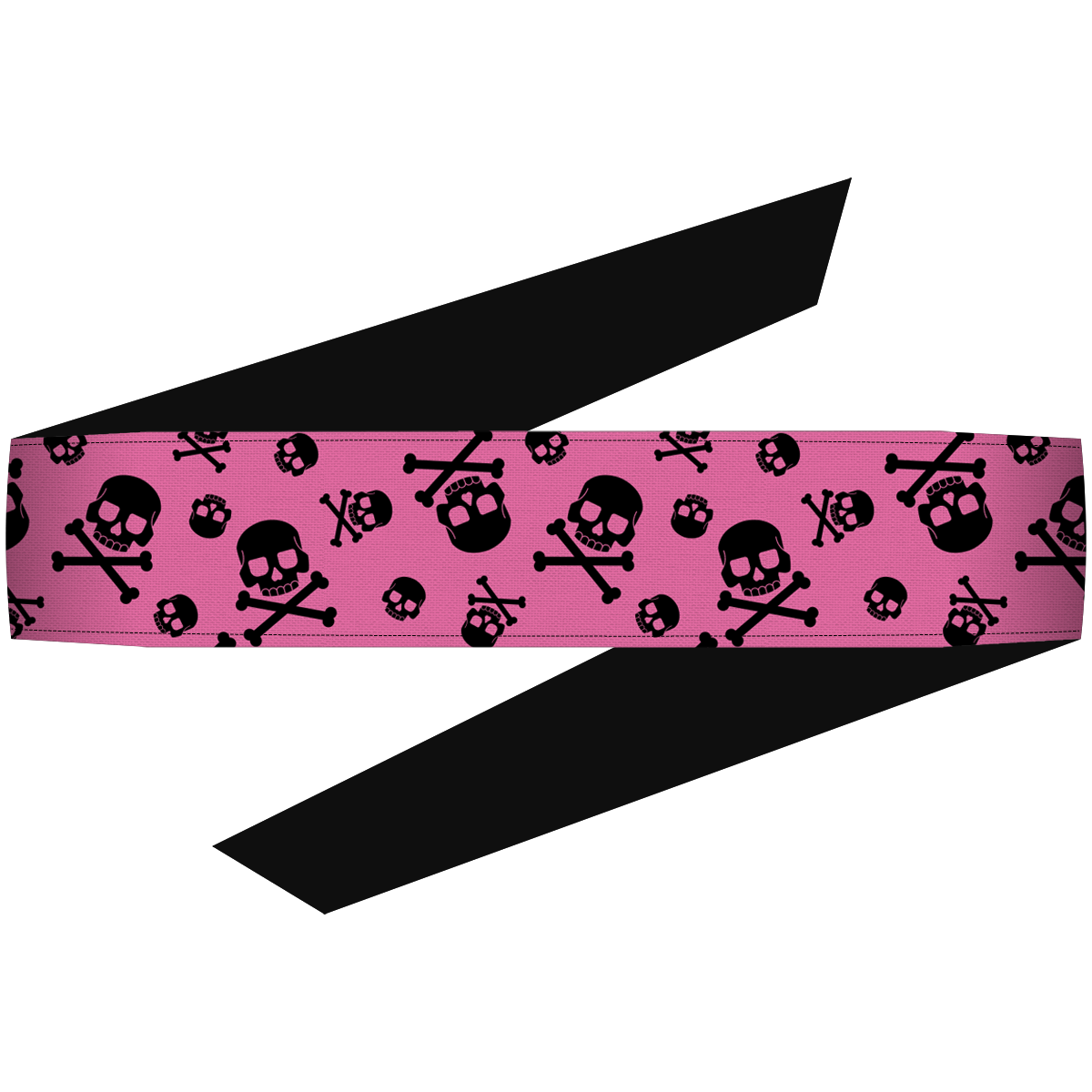 Crossbones Pink Headband