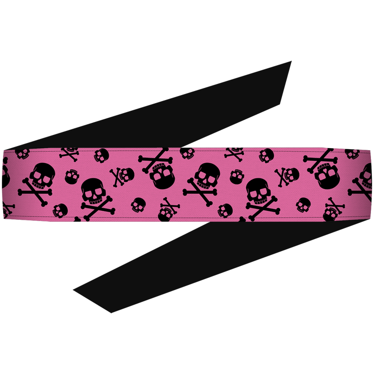 Crossbones Pink Headband