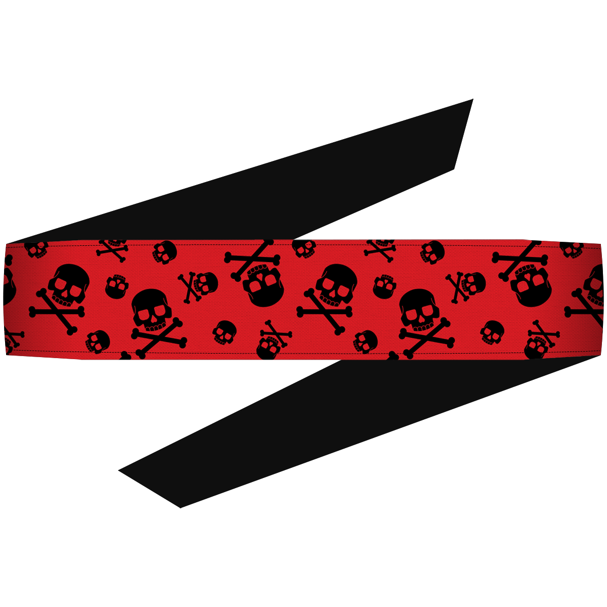 Crossbones Red Headband