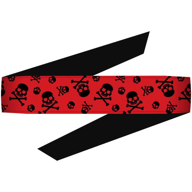 Crossbones Red Headband